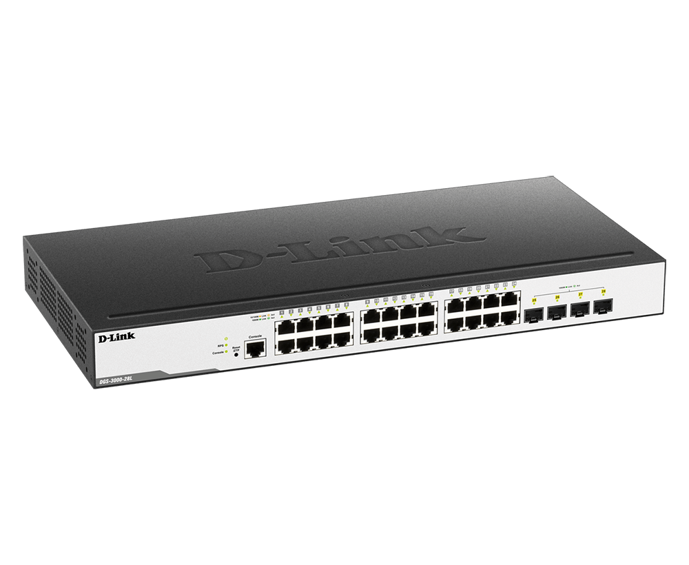 D-Link 28-Port Layer-2 Managed Gigabit PoE Switch